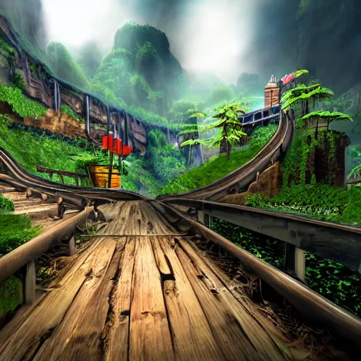 Prompt: professional photo similar to feat factory level of donkey kong country, by discovery magazine, real life, photorealistic, soft focus, long exposure