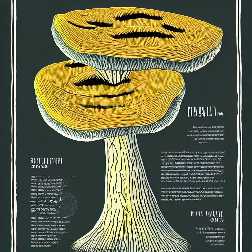 Prompt: scientific illustration page of fungi