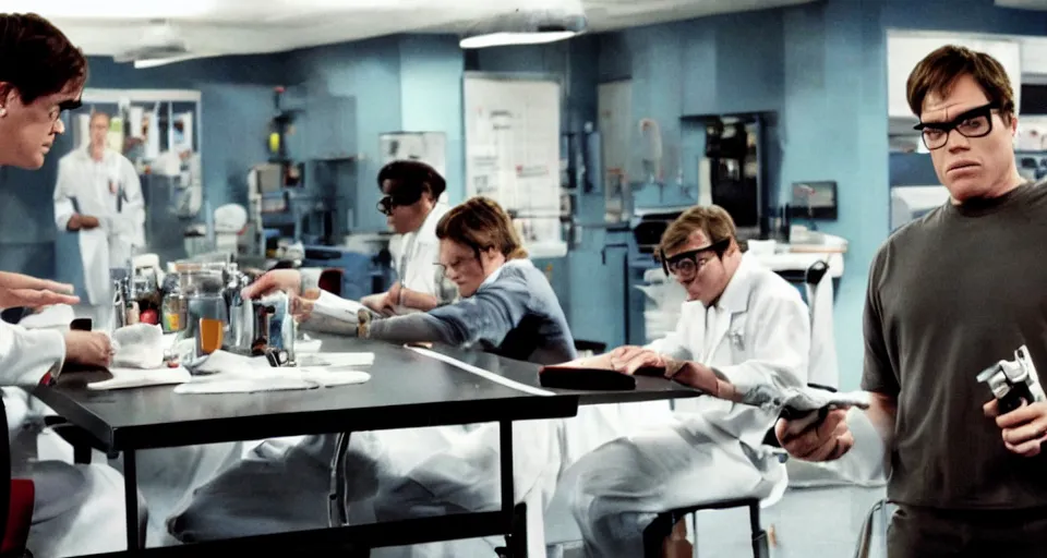 Prompt: film still of the Dexter's Laboratory movie directed by Phil Lord and Christopher Miller