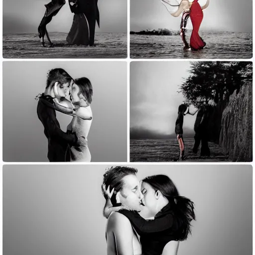 Image similar to representation of love in the style of the photographer Lionel Wendt