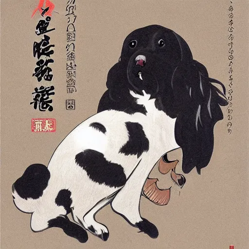 Prompt: 可 愛 い 犬 、 描 画 、 新 川 洋 司