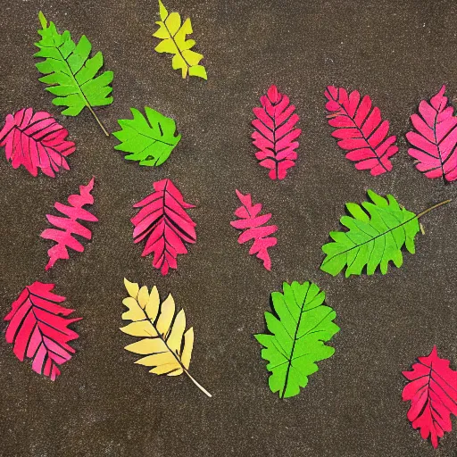 Image similar to trees with puzzle leaves