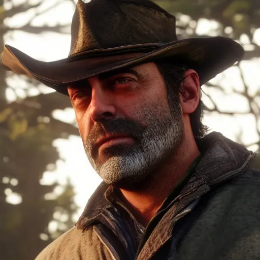 Image similar to Film still of Jeffrey Dean Morgan, from Red Dead Redemption 2 (2018 video game)