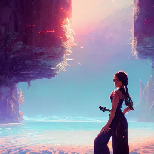 Image similar to highly detailed portrait, vanessa hudgens, in gta v, stephen bliss, unreal engine, fantasy art by greg rutkowski, loish, rhads, ferdinand knab, makoto shinkai and lois van baarle, ilya kuvshinov, rossdraws, tom bagshaw, global illumination, radiant light, detailed and intricate environment