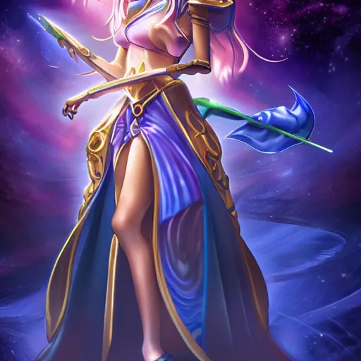 Image similar to beautiful dark magician girl, full body, mystical, ultra detailed, 4 k