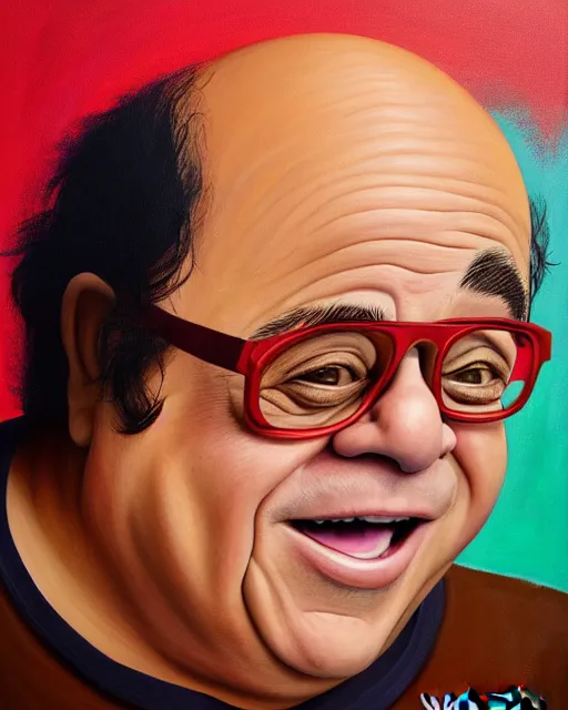 Image similar to painting portrait of danny devito as an egg, cartoon, warm lighting, danny devito has an egg body, movie poster, illustration by bartek fedyczak, erak note, tooth wu, neil richards, kan liu, siwoo kim, jisu choe, trending on art station