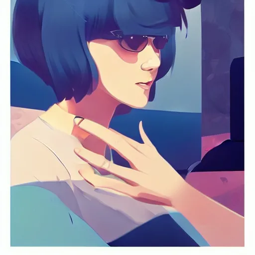 Image similar to high five, clean cel shaded vector art. shutterstock. behance hd by lois van baarle, artgerm, helen huang, by makoto shinkai and ilya kuvshinov, rossdraws, illustration