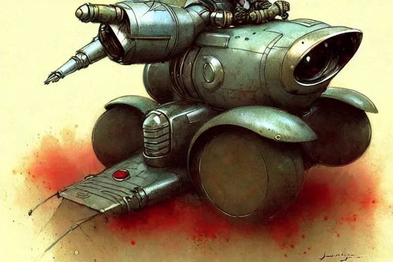 Prompt: adventurer ( ( ( ( ( 1 9 5 0 s retro future robot android mouse rv rocket tank robot. muted colors. ) ) ) ) ) by jean baptiste monge!!!!!!!!!!!!!!!!!!!!!!!!! chrome red