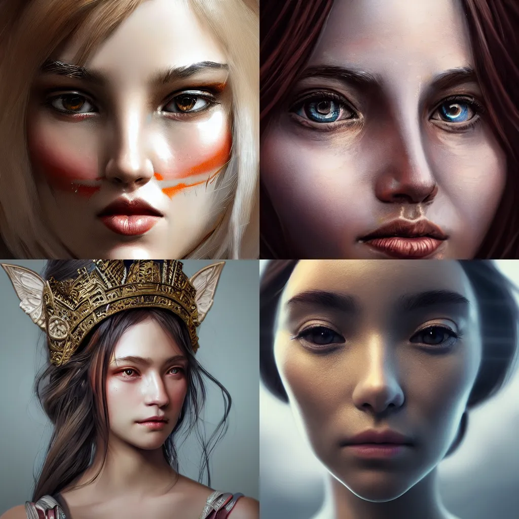 Prompt: goddess portrait. Closeup headshot, eye contact. intricate artwork by WLOP. trending on artstation, cinematic, hyper realism, high detail, 8k
