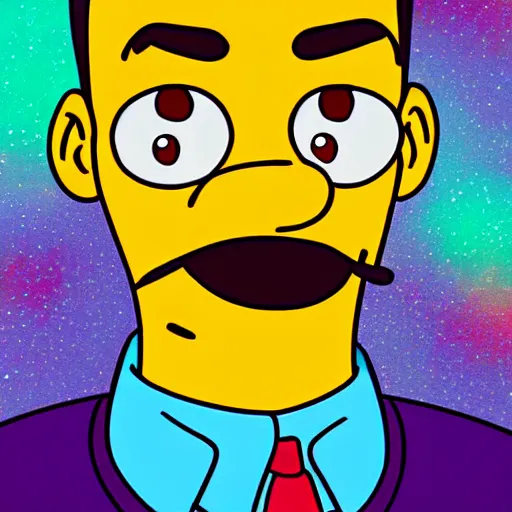 Image similar to Will Smith cosplay as Homer Simpson, detailed digital art, colourful masterpiece beautiful beautiful beautiful