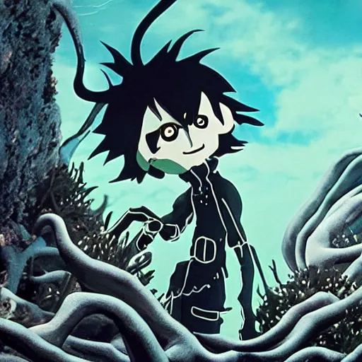 Image similar to edward scissorhands in made im abyss