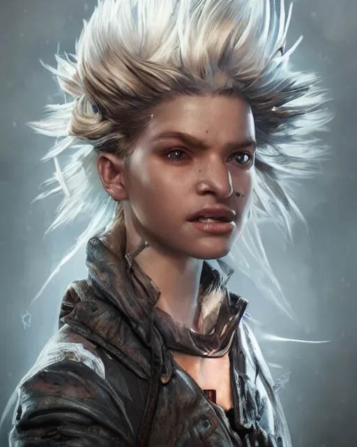 Prompt: FrostPunk Jessica Simpson as an Apex Legends character digital illustration portrait design by, Mark Brooks and Brad Kunkle detailed, gorgeous lighting, wide angle action dynamic portrait