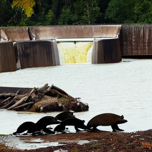 Image similar to ivory dam, the ruling seat of the beaver race, our benevolent overlords