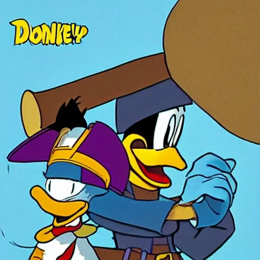 Image similar to Donald Duck as Hawkeye