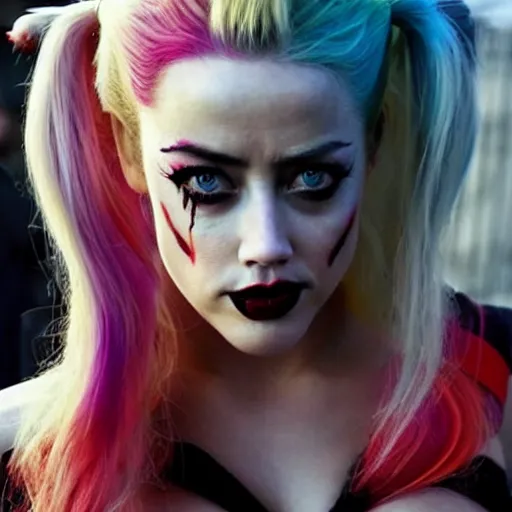 amber heard as harley quinn. | Stable Diffusion