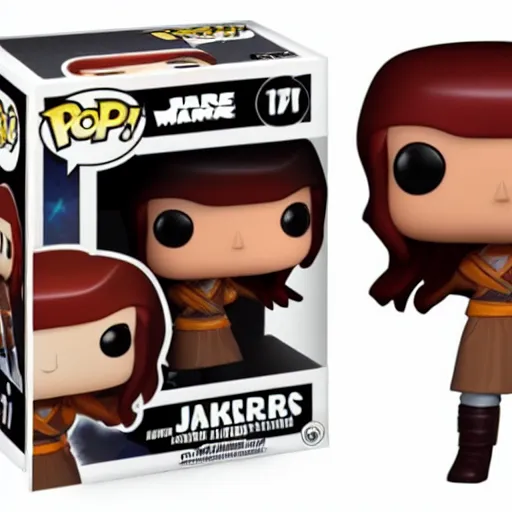 Prompt: a mara jade skywalker funko pop