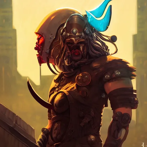 Image similar to cyberpunk viking helmet mask warrior goddess robot ninja fantasy, art gta 5 cover, official fanart behance hd artstation by jesper ejsing, by rhads, makoto shinkai and lois van baarle, ilya kuvshinov, ossdraws