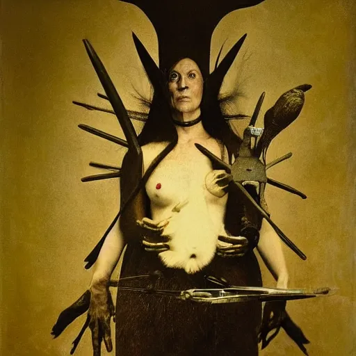 Prompt: portrait of the devil by annie liebovitz, hieronymus bosch, joel peter witkin,