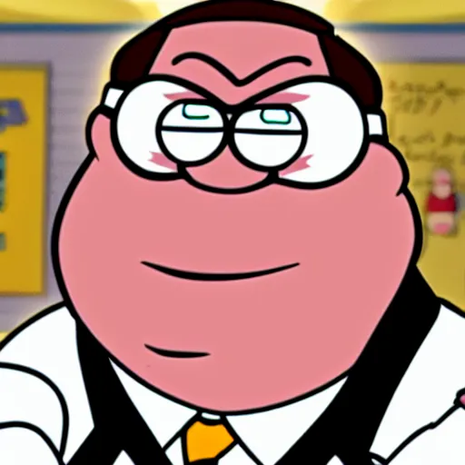 Prompt: found footage of Peter Griffin as a Discord Mod, aah