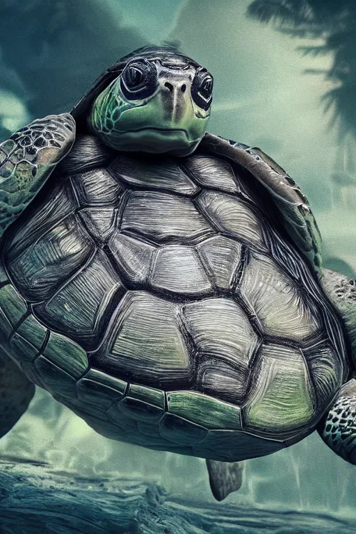 Prompt: buff turtle man, ultra realistic digital art, character design, neon futuristic turtle, turtle character, 4k, HD nature photography