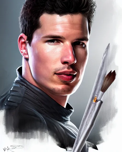 Image similar to sidney crosby, highly detailed, d & d, fantasy, highly detailed, digital painting, trending on artstation, concept art, sharp focus, illustration, global illumination, shaded, art by artgerm and greg rutkowski and fuji choko and viktoria gavrilenko and hoang lap