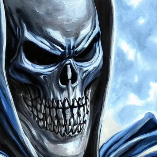 Prompt: ultra realistic portrait painting of skeletor as batman, art by mark taylor, 4 k, ultra realistic, highly detailed, epic lighting
