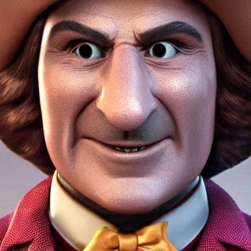 Image similar to ultra detailed Willy Wonka face closeup, highly detailed, sharp focus, octane render, ultra detailed face