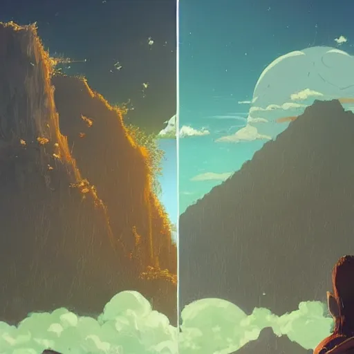 Image similar to I could handle the concept art visuals but the lomo photo was what got to me | detailed character study | botw-interstellar-studio-ghibli #hyperreal #intricate #cinematic-composition, [32k hd]^10--w 450