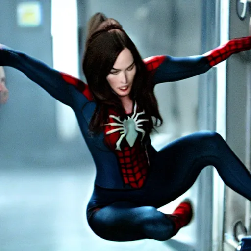 Image similar to A still of Megan Fox as Mary Jane in Spiderman 2 (2004)