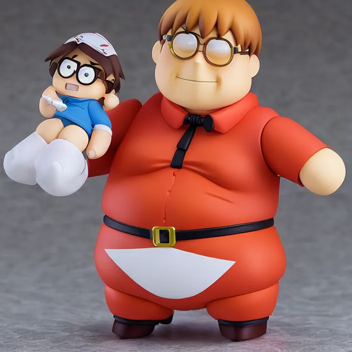 Prompt: peter griffin, an anime nendoroid of peter griffin, figurine, detailed product photo