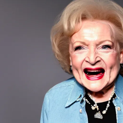 Image similar to betty white turning into a werewolf