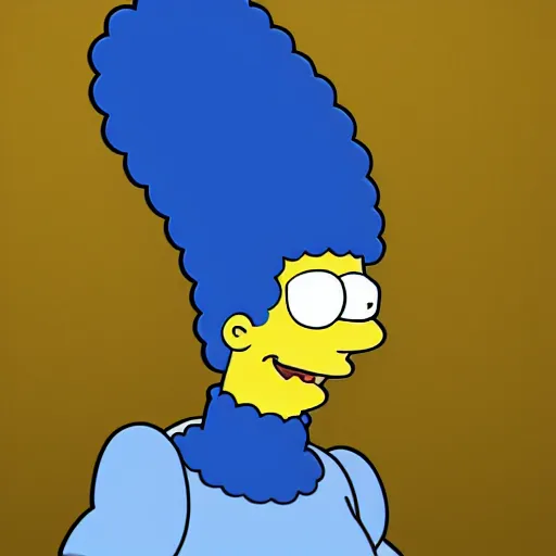 Prompt: photorealistic marge simpson committing a crime