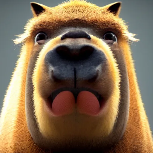 Image similar to hyperrealistic dslr film still of justin bieber disguised as capybara, stunning 8 k octane comprehensive 3 d render, inspired by istvan sandorfi & greg rutkowski & unreal engine, perfect symmetry, dim volumetric cinematic lighting, extremely hyper - detailed, incredibly real lifelike attributes & flesh texture, intricate, masterpiece, artstation, stunning