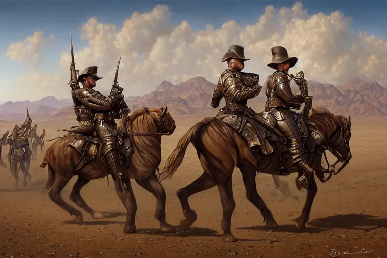 Image similar to portrait shot of ncr rangers marching through the new vegas desert, intricate, elegant, highly detailed, centered, digital painting, artstation, concept art, smooth, sharp focus, illustration, artgerm, tomasz alen kopera, peter mohrbacher, donato giancola, joseph christian leyendecker, wlop, boris vallejo