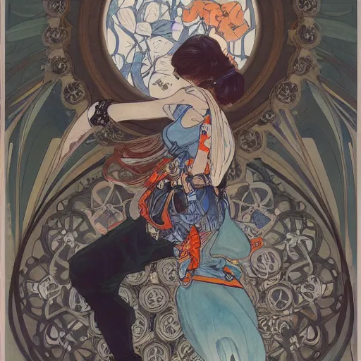 Prompt: a beautiful intricate watercolor illustration of an overwatch scene, 4 k, ultra - wide angle, by william turner, by victo ngai, by alphonse mucha, by miho hirano, hd, trending on artstation, hyper detailed, muted colors