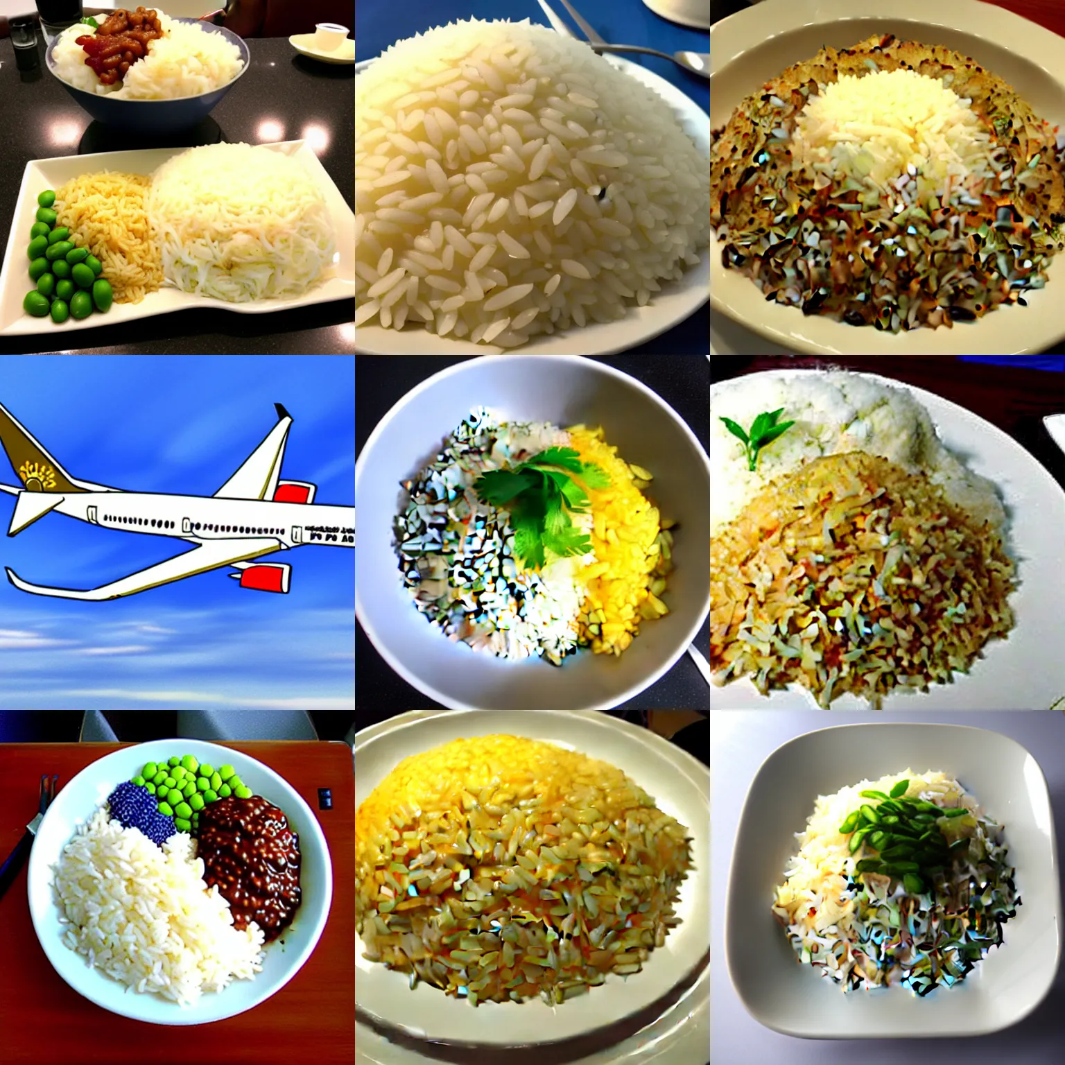 Prompt: plane rice