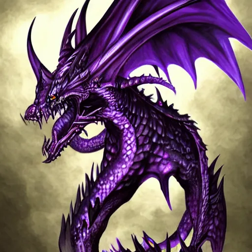 Prompt: violet reaper dragon hybrid, dark background with skulls, fantasy game art, fantasy rpg, league of legends