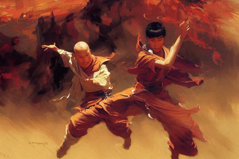 Prompt: air bender, painting by gaston bussiere, craig mullins, j. c. leyendecker