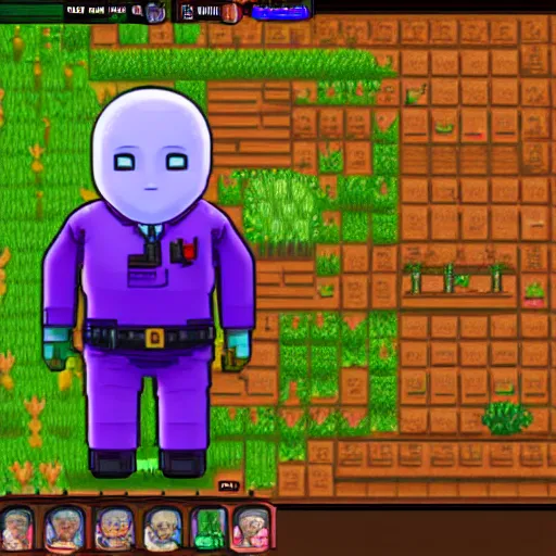 Image similar to agent 4 7 in stardew valley