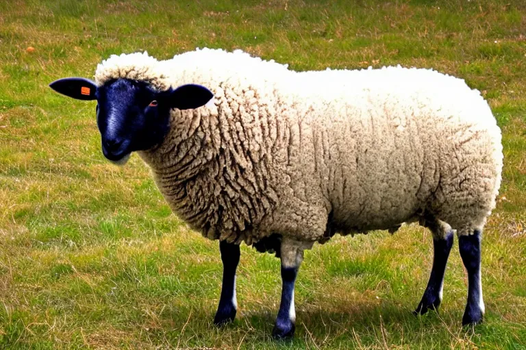 Prompt: a photo of a sheep in the color of the rainbow