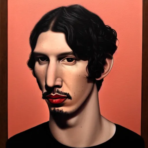 Prompt: portrait of adam driver by mark ryden