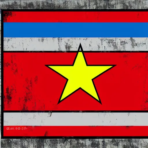 Image similar to Vietnam flag pop art