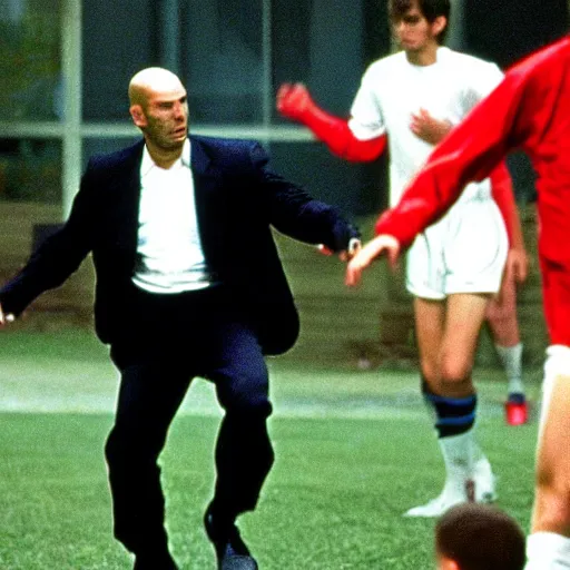 Image similar to Zidane playing soccer in American Psycho (1999)