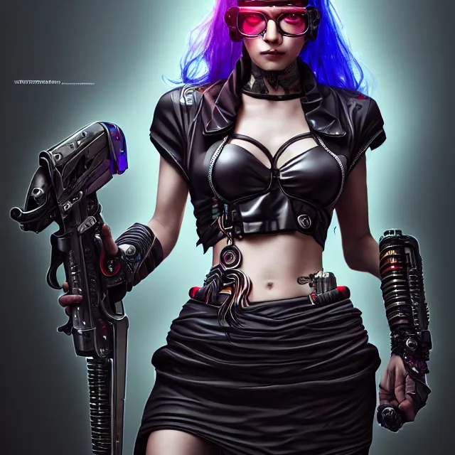 Prompt: cyberpunk maid warrior, highly detailed, 4 k, hdr, smooth, sharp focus, high resolution, award - winning photo, artgerm, photorealistic