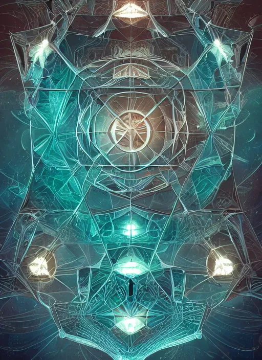 Image similar to symmetry!! product render poster puzzle cube scifi, glowing lights!! intricate, elegant, highly detailed, digital painting, artstation, concept art, smooth, sharp focus, illustration, art by artgerm