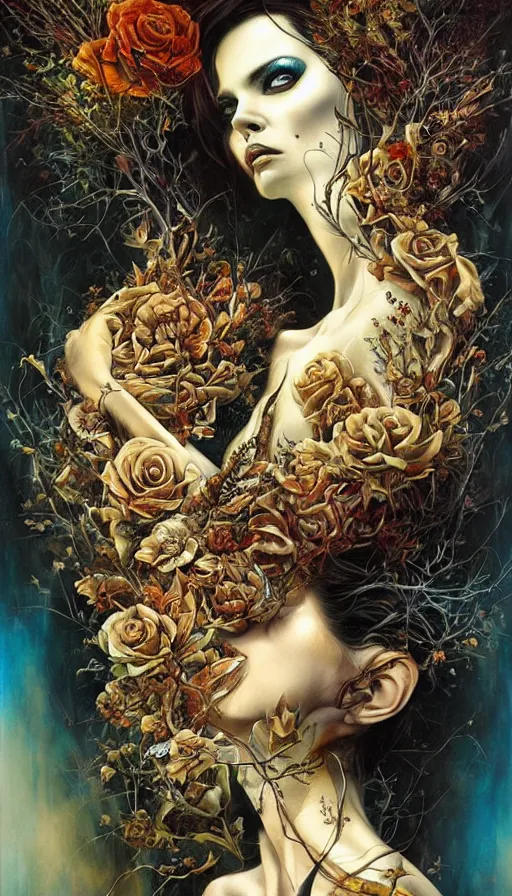 Image similar to life and death mixing together, by karol bak