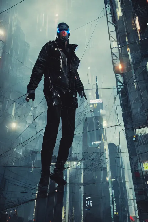 Prompt: man with lightning in his hands flying several meters above the ground with his arms crossed and with a long jacket, cyberpunk, in Paris,, realistic, high definition, many details, symmetrical face, realistic eyes, unreal engine art 5