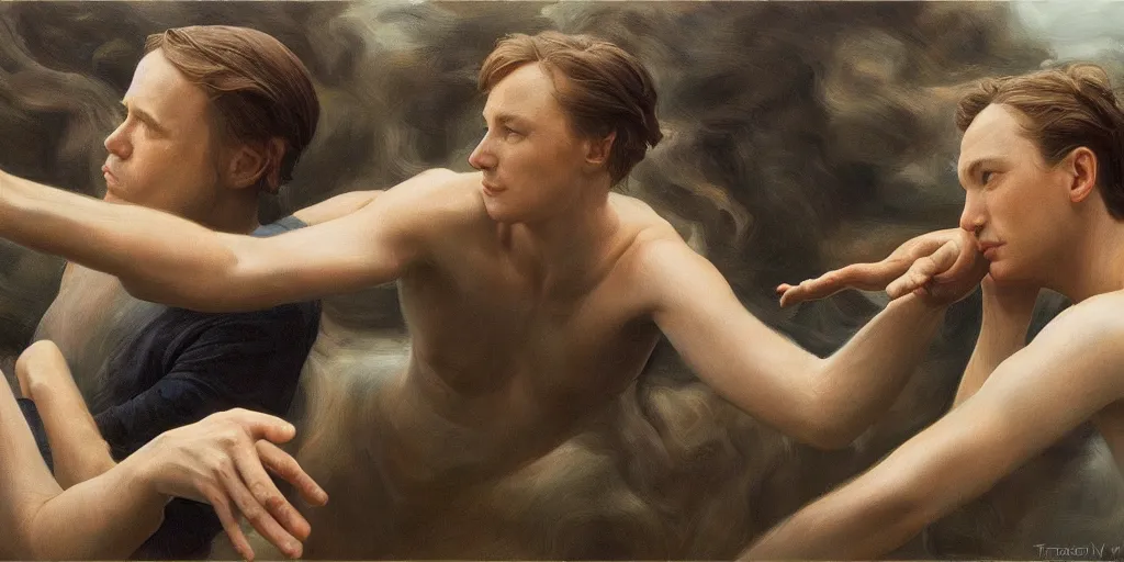 Prompt: Concept Art of cinematography from Terrence Malick film by Francine van Hove depicting the origin of the universe being created