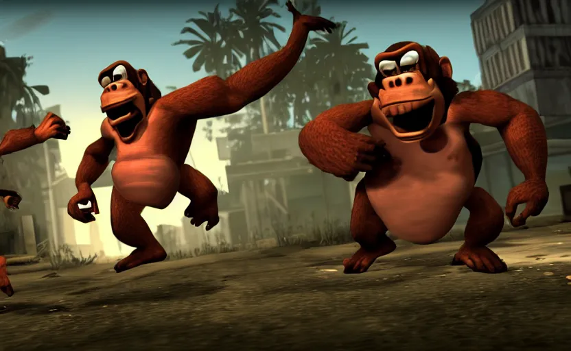 Image similar to donkey kong as the tank from left 4 dead ingame screenshot