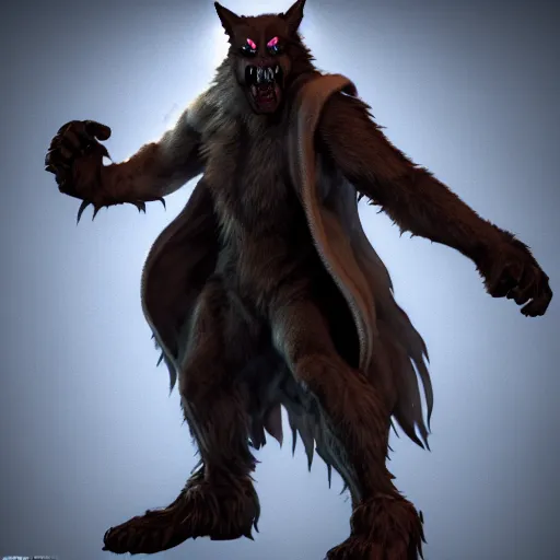 Prompt: cute werewolf from van helsing unreal engine hyperreallistic render 8k character concept art masterpiece closed mouth